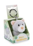 NICI 48126 Keyring Cat Small Lucky Charm 6 cm in Gift Box Grey