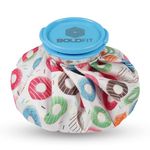 Boldfit Hot Water Bag Ice Bag 7.5inch For Pain Relief Cold Ice Pack Bag For Pain Relief Cold Water Bag For Pain Relief, Injuries, And Cold Therapy Comes With Leak-Free Closure - Donut 7.5 Inch, Multicolor