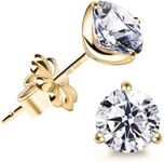 "STUNNING FLAME" 14K Gold Post & St