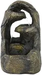 Sunnydaze Cavernous Rock Tiers Indoor Tabletop Fountain - Mini Water Feature - Interior Decor for Desk, Bedroom, Office, Den, Home and Living Room - 12-Inch