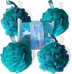 Bath Shower Pouf Large Mesh Sponge Loofah Ball 75g - Body Scrubber Rich Lather - Cleansing and Exfoliating - Ocean Spa (Ocean, 4)