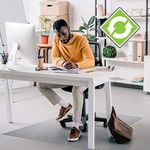 Enhanced Polymer Rectangular Chair Mat for Hard Floors - 150cm x 116cm