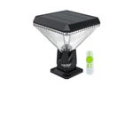 hardoll Solar Gate & Garden Outdoor Lights for Home 8800mAh Battery, IP65 Waterproof, 64 LEDs, 3 Color Modes (Warm/Cool/Neutral), Remote Controlled, Square Shaped Pillar Lamps (Pack of 1)