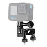 HSU Handlebar Mount for GoPro, 360° Rotating Action Camera Clamp Mounts for Motorcycle and Bike Accessories (Black)