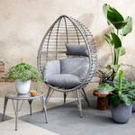 Dawsons Living Vienna Hanging Egg Chair - Indoor and Outdoor - 4 Styles (Standing Grey)