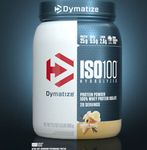 Dymatize  iso 100 hydrolyzed whey protein powder 1.3 pounds Vanilla Exp 07/25^