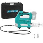 ONEMANA Cordless Grease Gun Kit with Case and Battery Powered 20V,10000PSI,40" Grease Gun Hose，Battery Grease Gun with 6-Speed Triggers(Tool Only)