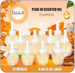 Plug in Air Freshener Refills for Home, Pumpkin Scented Oil Refill, Winter Fragrance – 12 Count, 7.92 Fl Oz, Compatible with Air Wick & Glade, Not Include Glade Plus – Ideal for Bedroom, Bathroom
