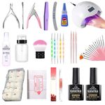 Kalatika Professional Nail Art Kit – Complete Beginner to Advanced Nail Extension Set with UV Lamp, Tools & Accessories