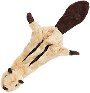 Best Pet Supplies, Inc. 2-in-1 Fun Skin Stuffless Dog Squeak Toy, Medium, Squirrel