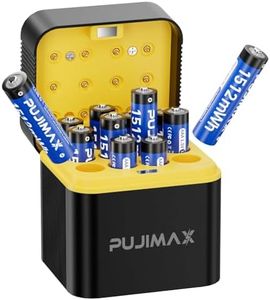 PUJIMAX Rechargeable AAA Batteries 1.5V 1512mWh Lithium,Triple A Batteries with USB-C Fast Charger-Long-Lasting AAA Lithium Batteries,AAA Rechargeable Battery Kit for Remote,Toys,Electronics,12 Pack