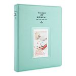 CAIUL Compatible 128 Pockets Mini Photo Album for Fujifilm Instax Mini 7s 8 8+ 9 25 26 50s 70 90 Film, Polaroid PIC-300 Z2300 Film (Ice Blue)