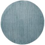 SAFAVIEH Vision Collection Area Rug - 4' Round, Aqua, Modern Ombre Tonal Chic Design, Non-Shedding & Easy Care, Ideal for High Traffic Areas in Living Room, Bedroom (VSN606B)