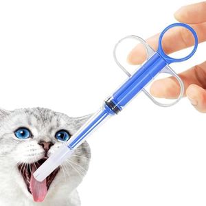 BVQWO Cat Pill Shooter, Pill Popper for Cats, Pet Piller Gun, Pill Pusher Tool for Small Animals with Anti-Falling Silicone Tips, Convenient Medicine Dispenser (Blue)