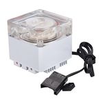 Low Noise CPU Water Cooling Pump 3000RPM Fast Heat Dissipation Computer Pump Tank for Desktop Computer Cool System (White)