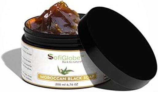 Moroccan black soap, 200 ml, more than just soap, a natural skin cleanser and care, exfoliating, antioxidant, moisturizing and nourishing. Flavored with Eucalyptus essential oil.
