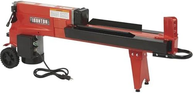 Ironton Horizontal Electric Log Splitter - 5-Ton, 15 Amp, 120V Motor