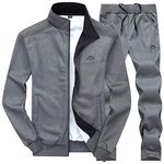 LBL Track Suits for Men Set Hoodie and Joggers Set Long Sleeve Warm Sports Suits Dark Grey M