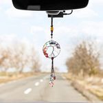 Cobee Tree of Life Hanging Ornament for Car Rear View Mirror, 7 Chakra Stone Healing Crystal Stone Pendant Car Interior Accessories Reiki Good Luck Meditation Decoration for Window Home(Rainbow Color)