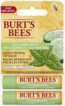 Burt's Bees 100% Natural Moisturizing Lip Balm, Cucumber Mint - 2 Tubes