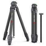 ULANZI Zero F38 Professional Camera Tripod, 62.2" Lightweight Carbon Fiber Camera Tripod with Quick Release 1/4" Screw & 360° Ballhead, for Most Cameras/DSLR/Projector, Weight 2.4lbs, Maxload 39.6lbs