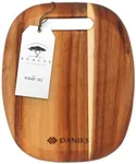 Daniks Acacia Wooden Cutting Board | 9.5x8" | Wood Board Serving Tray | Charcuterie Board | Chopping Boards for Bread, Meat, Fruit, Cheese | Carving Board