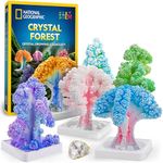 National Geographic Craft Kits for Kids - Crystal Growing Kit, Grow 6 Crystal Trees in 6 Hours, Art Supplies, Geode Specimen, STEM Arts & Crafts Kit