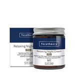 facetheory Relaxing Night Cream M10 PRO - Dry Skin Night Cream, Restoring Night Cream, Contains Melatonin, Face Moisturizer Night, Vegan & Cruelty-Free, Made in UK | Scented | 50 ml