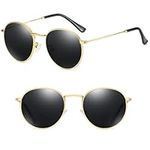 Ziza Play Mens Polarised Sunglasses. Womens Polarized Sunglasses. Round Frame Sunglasses. Iconic/Legend Style. Gold Frame Sunglasses. Circle Lens. Polarized UV400. Small/Medium Frame.