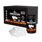 Instant Fire Starter Lighters Multipack - 500 Odourless Firelighters Sachets with Refillable Tube. Fire Lighters for Wood Burners, Fire Logs, Charcoal BBQ. Waterproof Firelighters for Open Fires