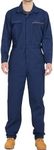 wantdo Mens Work Coveralls Long Sleeve Mechanic Jumpsuit Cotton Twill Suit, Navy, Large