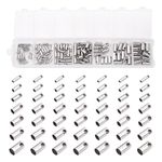 Pandahall 7 Size 110 Pcs/Box Stainless Steel Tube Leather Cord Ends Jewelry Making End Caps Terminators End Tip Bead Caps