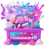 Original Stationery Mini Unicorn Slime Kit for Girls, Kids Can Make Awesome Unicorn Slime with Sparkle, Clay, Foam, and Jelly Cubes, Great Gift Idea