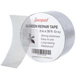 Grey Window Screen Repair Tape, 5cm x 9m Screen Repair Kit for Window or Door Screen Repairing, Strong Adhesive Screen Patch Repair Kit Fiberglass Screen Tape Braid Repair Repair