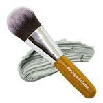 Face Mask Brush - Soft Bamboo Facial Mud Mask Applicator Brush for Applying Face Masks | Use with Facial Mud Masks, Peel Off Masks, Oils & Makeups (4 inches long)