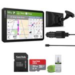 Garmin Dezl OTR720 GPS Truck Navigator 7" Large Display Touchscreen, Commercial GPS Navigation for Semi Trucker Driver Bundle with 32GB SD Memory Card + LCD Cleaning Kit