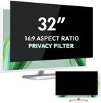 FILMEXT 32 inch Privacy Screen Filter for 16:9 Computer Monitor, 32 inch Monitor Privacy Screen Anti Blue Light Anti Glare Privacy Shield