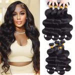 12A Body Wave Bundles Human Hair 20" 22" 24" 26" 400g 100% Unprocessed Brazilian Virgin Hair Body Wave 4 Bundles Human Hair Weave Bundles Natural Color