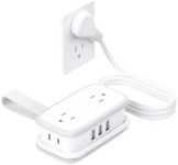 Travel Power Strip with USB Ports, 