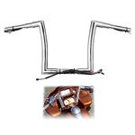 TIGERSGATE PRE-WIRED 12" Rise 1.5" Fat Road Glide Ape Hangers Handlebar for 2015 Harley Road Glide, Road Glide Special & Road Glide Ultra, Road Glide Custom Models, Chrome