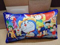 THE HOME STYLE Fiber Filled Cartoon Print Velvet Full Size Pillow for Kids; Multicolor; 15x26 inches