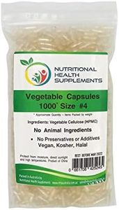 1000 Size 4 Empty Clear Veggie Caps Vegetable Vegetarian Vegan Capsules
