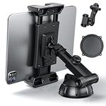 XWXELEC Ipad Holder for Car, Tablet Holder for Car Windshield/Dashboard/Air Vent Mount, Strong TPU Suciton Ipad Stand, 360° Rotation, for 7"- 12.9" Tablet Mount