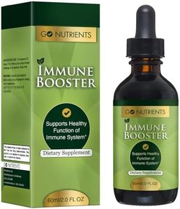 Go Nutrients Immune Boosters for Adults and Kids - Immune Support Supplement with Echinacea Goldenseal & More - 7 in 1 Immunity Supplement - Fast Acting for Onset of Symptoms - 2.0 oz. | 48 Servings