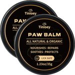 Tinioey All-Natural Lick Safe Dog Paw Balm for Dogs & Cats (35g *2) | 2 Pack Dog Nose and Paw Balm Protector | Moisturizer for Dry Cracked & Itchy Paws, Nose, Elbows | Paw Cream & Butter for Dogs