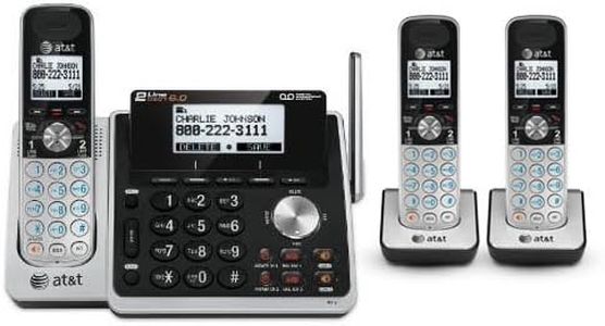 AT&T TL88102 + (2) TL88002 3 Handset Cordless Phone (2 Line) DECT 6.0…