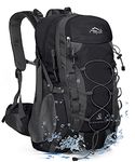 INOXTO lightweight Hiking Backpack 40L Hiking Daypack, Black, Large