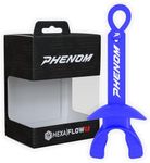 Phenom Elite Hexa-Flow 4.0 Football Mouthguard for Adults & Youth – Instant Comfortable Fit & Breathing Channel Hole, Loop Strap Attachment, Works with Braces – Sports Mouth Guard (Royal Blue)