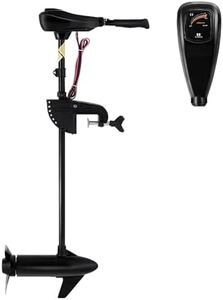 SPOTRAVEL Electric Trolling Motor, 12V 55lbs/ 24V 86lbs Electric Boat Engine with Telescopic Handle & LED Battery Indicator, Watercraft Boat Motors for Saltwater Freshwater (24V, 86lbs)