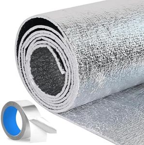 HADOR Window Insulation Kit for Winter 59 in X 99 in, Reflective Insulation Foam Sheet Roll, Double-Sided Pearl Cotton Insulation with Aluminum Foil Cover, Thermal Insulation Shield with Tape
